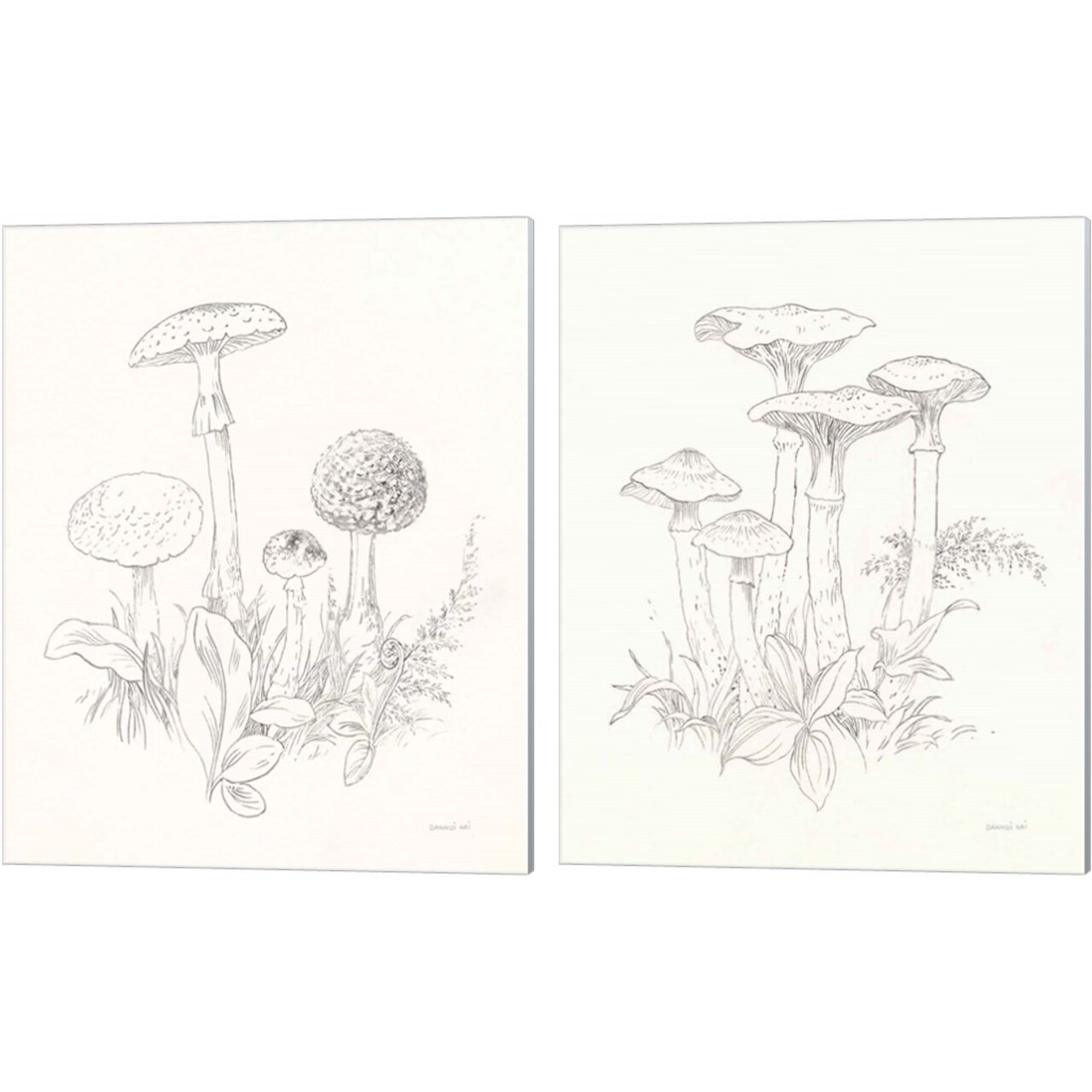 Nature Sketchbook B by Danhui Nai 12" x 15" Canvas Wall Art (Set of 2)